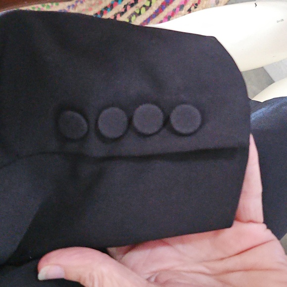 New W Tags Avec Les Filles Black Long Double Breasted Suit Jacket Size Small - Picture 9 of 13